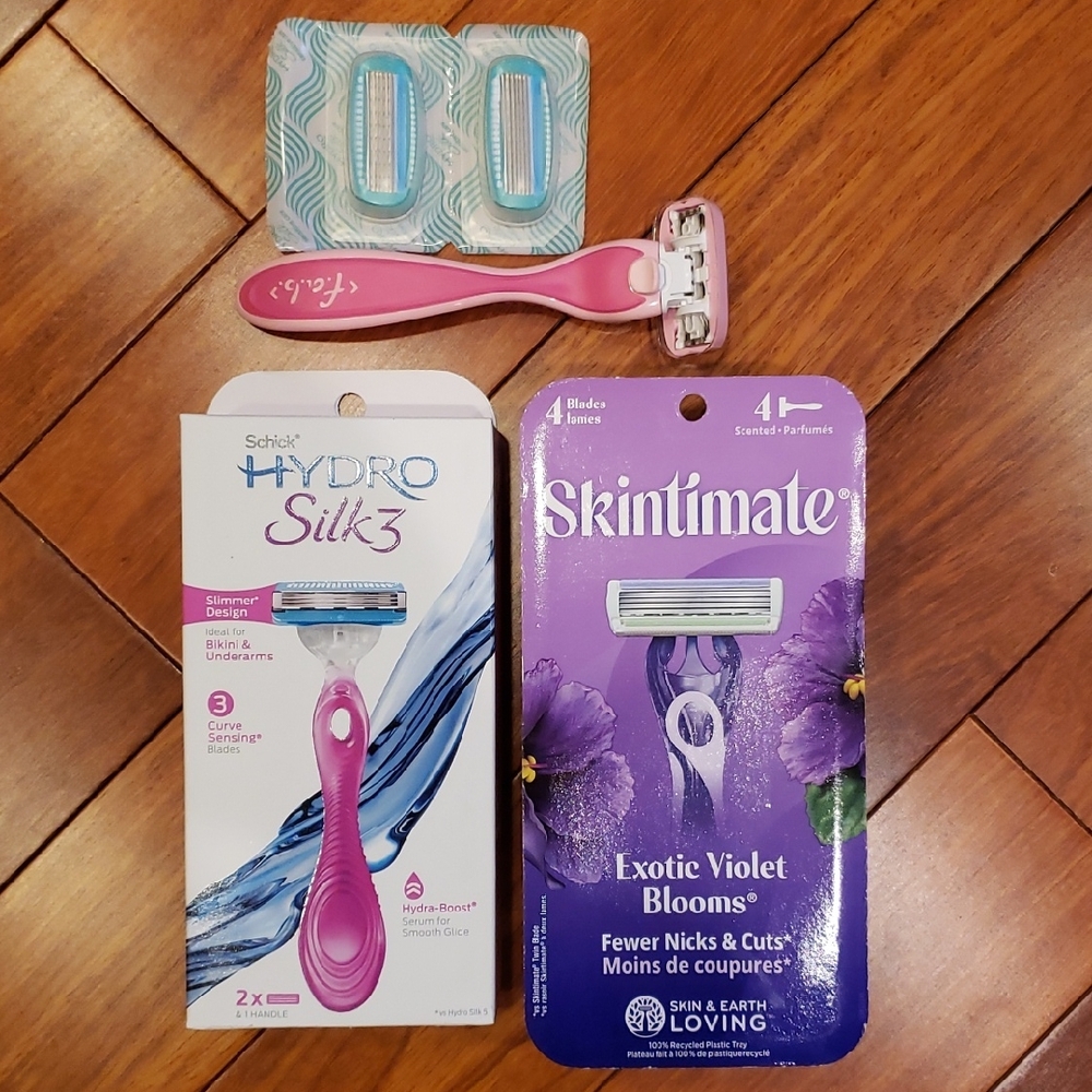 Schick FAB Intuition, Hydrosilk, Skintimate Cartridges And Handles